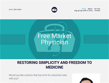 Tablet Screenshot of freemarketphysician.com